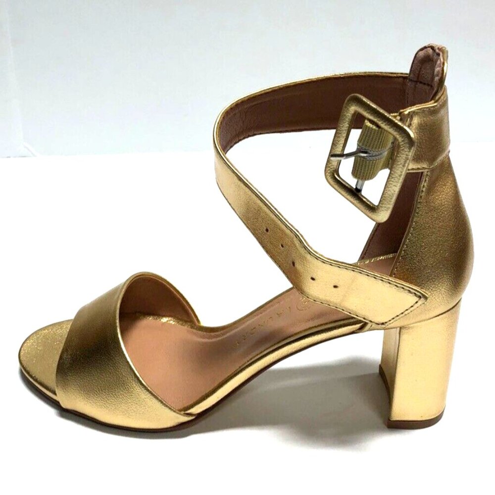 Chinese Laundry Gold Block Heel Sandals
